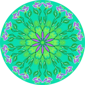 Floral Mandala Artwork PNG image