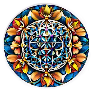 Floral Mandala Flower Of Life PNG Hme