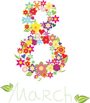 Floral March8 Womens Day PNG image