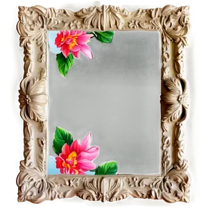 Floral Mirror Frame Png 06212024 PNG image