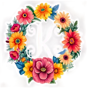 Floral Monograms Stickers Png Vlm42 PNG image