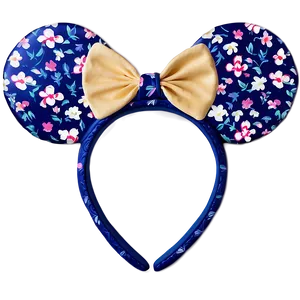 Floral Mouse Ears Overlay PNG Kln PNG