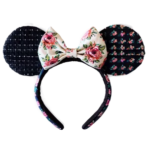 Floral Mouse Ears Overlay PNG Mju PNG