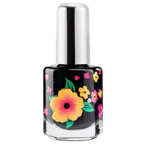 Floral Nail Polish Bottle PNG Kpg