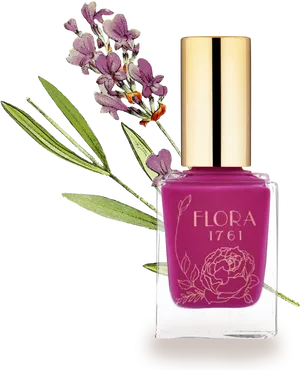 Floral Nail Polish Bottle