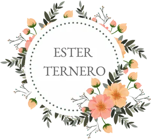 Floral Name Design Ester Ternero PNG image