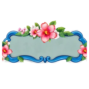 Floral Name Plate Png Dei38 PNG image