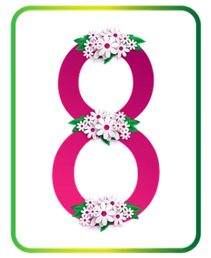 Floral_ Number_ Eight_ Graphic