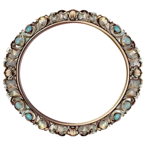 Floral Oval Frame PNG 05252024