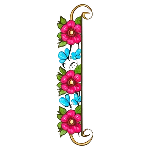 Floral Pattern Border Png Kdd48 PNG image