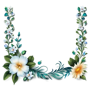 Floral Pattern Border PNG Ocl PNG