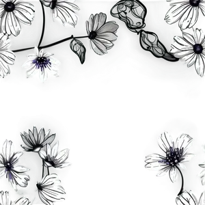 Floral Pattern Drawing PNG Hva31