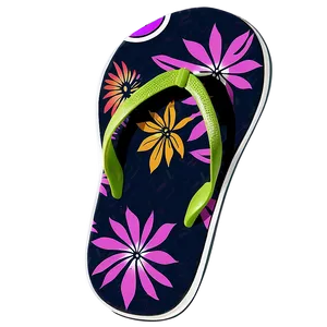 Floral Pattern Flip Flop Png 24 PNG image