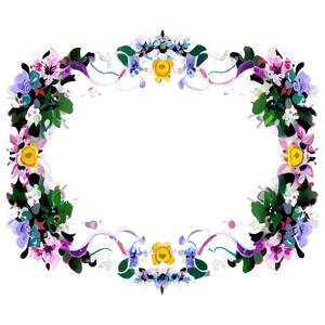 Floral Pattern Frame Png Kbf65 PNG image