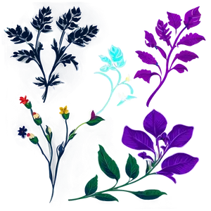 Floral Pattern Silhouette PNG 06202024
