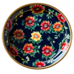 Floral Pattern Tray Png Mdl PNG image