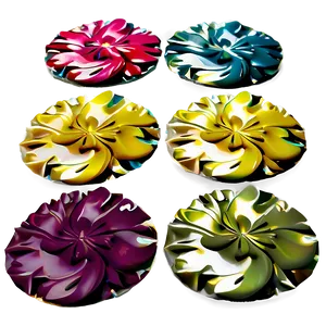Floral Patterned Palette PNG Hkk46 PNG