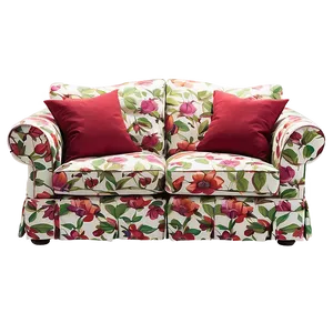 Floral Patterned Sofa Png Aby55 PNG image