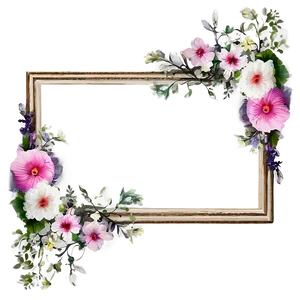 Floral Photo Border Png 06262024 PNG image