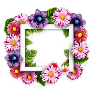 Floral Photo Frame PNG 05252024