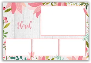 Floral Photobooth Template PNG image