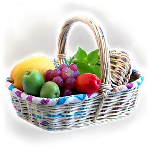 Floral Picnic Basket Png 06122024 PNG image