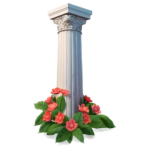 Floral Pillar Png Pcl50 PNG image