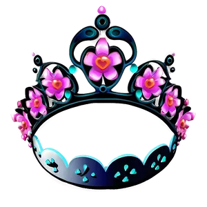 Floral Princess Crown Design Png 64 PNG image