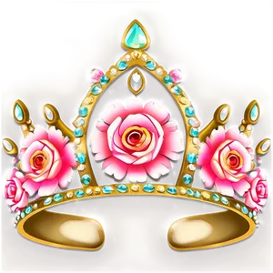Floral Princess Crown Design Png Kar PNG image
