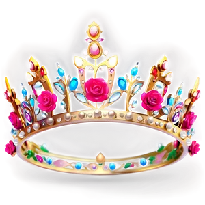 Floral Princess Crown Design Png Qgg68 PNG image