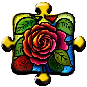 Floral Puzzle Pieces PNG 06132024 PNG