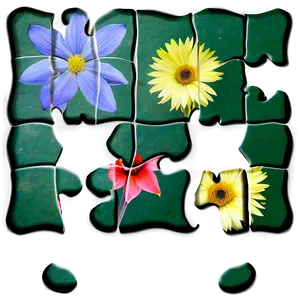 Floral Puzzle Pieces PNG Cpa PNG