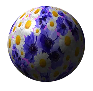 Floral Sphere Artistic Representation