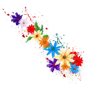 Floral Splatter Design Png Ugs92 PNG image