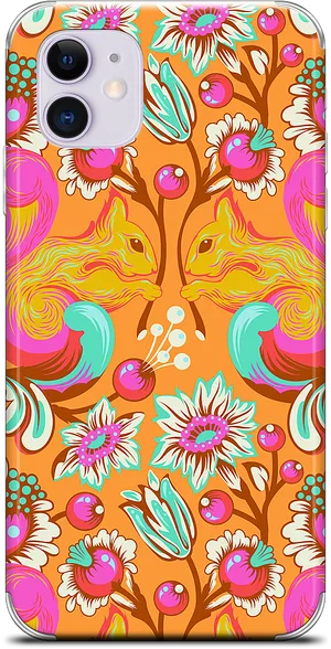 Floral Squirrel Pattern Phone Case