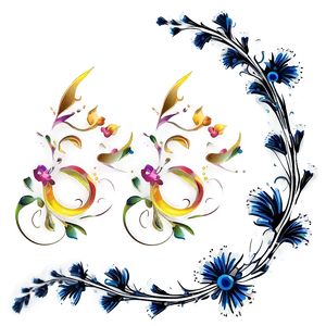 Floral Swirl PNG Pia