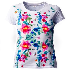 Floral T-shirt Print Design PNG 06282024