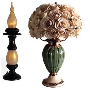 Floral Table Lamp PNG Hpp