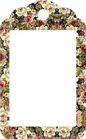 Floral Tag Template Design PNG