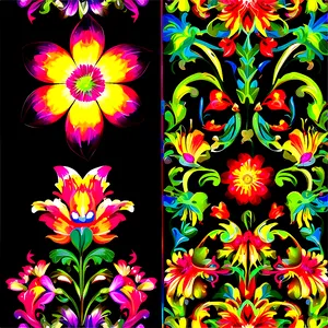 "floral Tapestry: Woven Flower PNG Designs" B