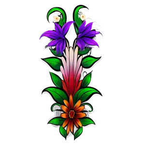 Floral Tattoo Pattern Png 05042024 PNG image