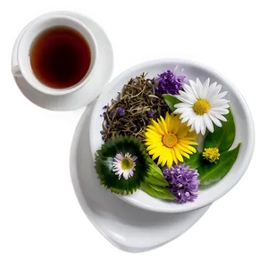 Floral Tea Composition PNG 05242024 PNG
