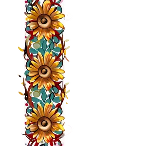 Floral Thanksgiving Border PNG 71