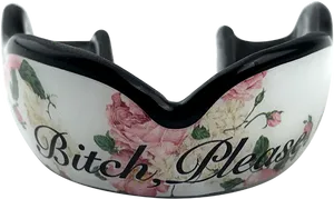 Floral Thug Life Glasseswith Text PNG image