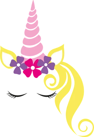 Floral Unicorn Graphic PNG image