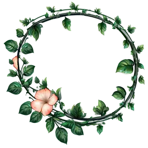 Floral Vine Circle Design.png PNG image