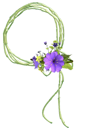 Floral Vine Letter R Design PNG image