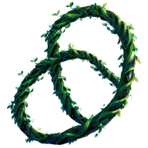 Floral Vine Peace Symbol PNG image