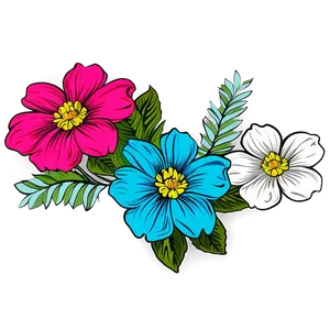 Floral Vintage Print PNG Pqn PNG