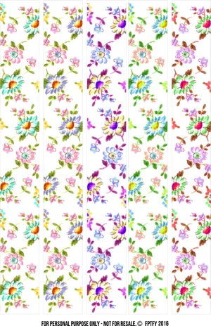 Floral Washi Tape Collection PNG image